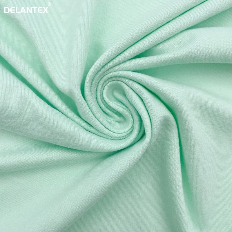 Delantex Custom Color Weft Knitted Poly Spandex Jersey Fabric Lightweight 2 Sided Brushed for Sleepwear Lining 100% Polyester