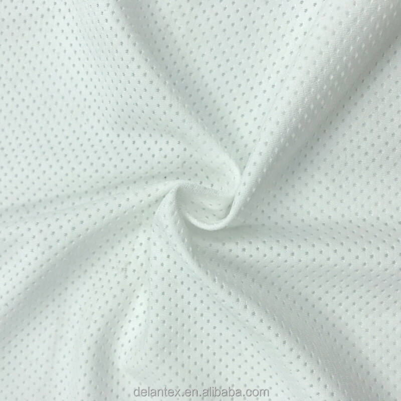 92 Polyester 8 Spandex 140GSM Spider Mesh Fabric White for Sublimation Free Sample