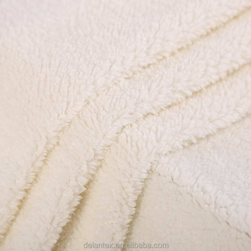 Delantex Cheap Soft Hoodi Fabric Brushed Blanket Artificial Fur Fabric Plush Fleece Coat Brush Sherpa Fleece Fabric Free Sample