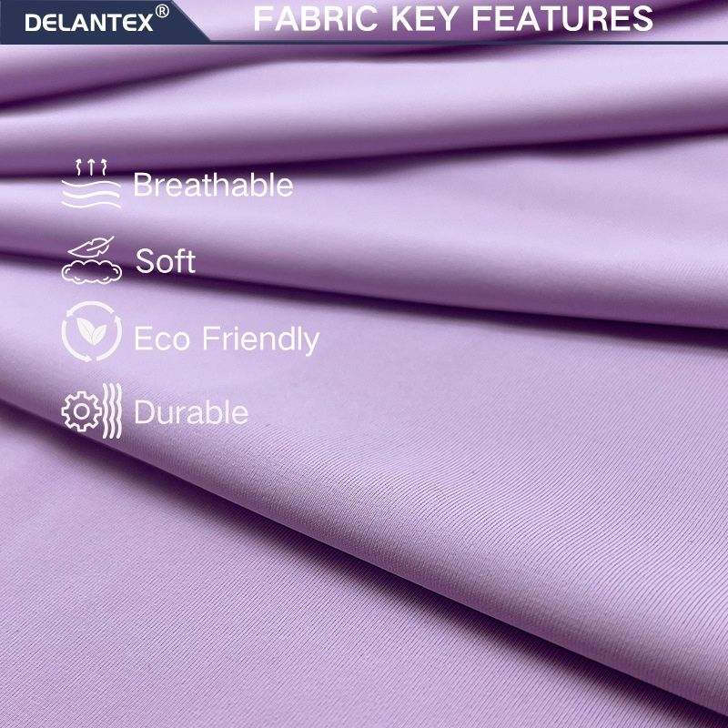 Delantex Spandex Knitting Fabric 220gsm Moisture-Wicking for Activewear Yoga Leggings Eco-Friendly Dye Free Sample