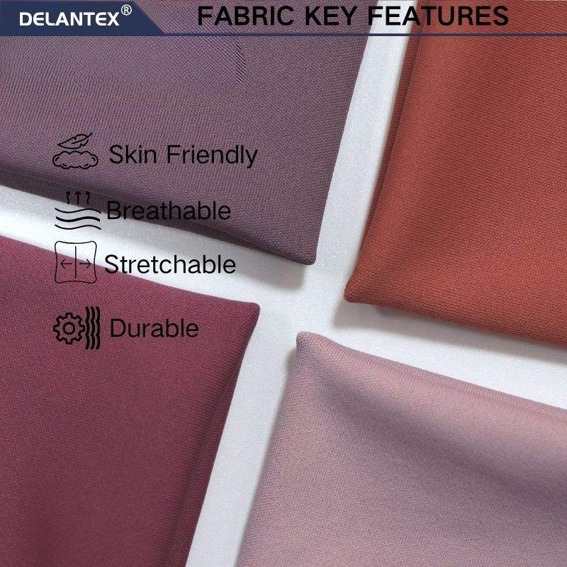 Delantex High-quantity Stretch High-density Needle Breathable Fabric for Yoga Leggings Sportswear T-shirt