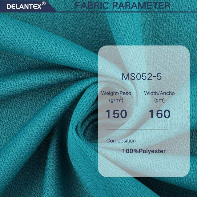 Delantex Birds Eye Mesh Knitted Fabric 100% Polyester Dry Fit Sportswear Jersey with Anti-Static Feature