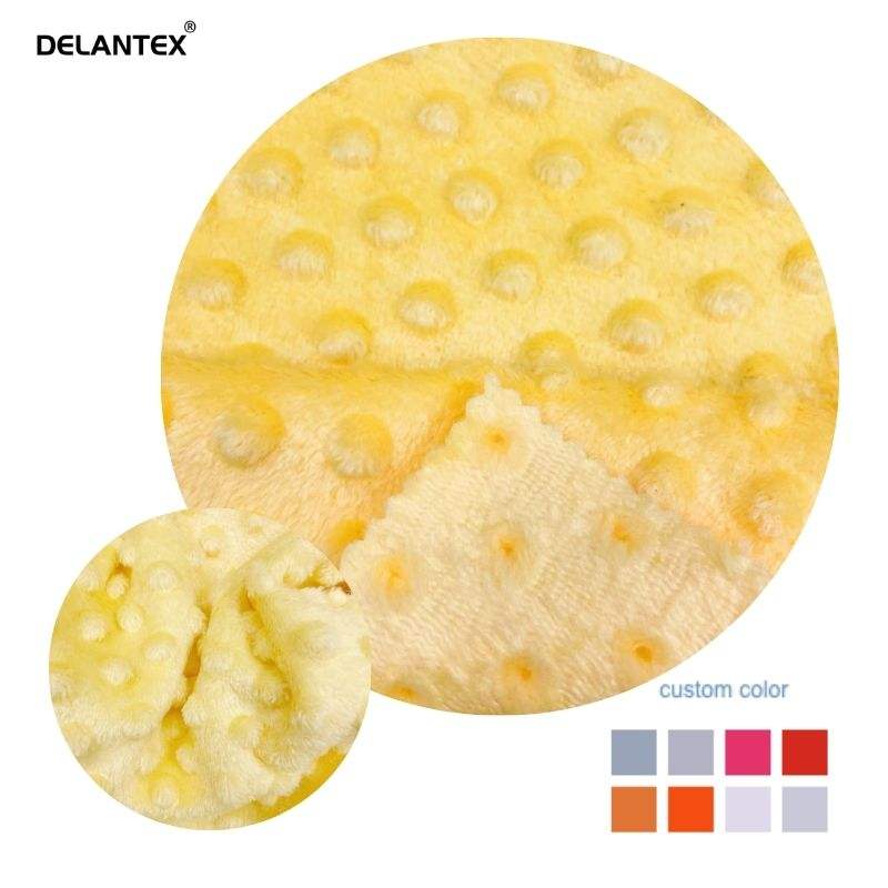 Delantex Skin Friendly Double Jacquard Elastic Bubble Flannel Fabric for Blanket