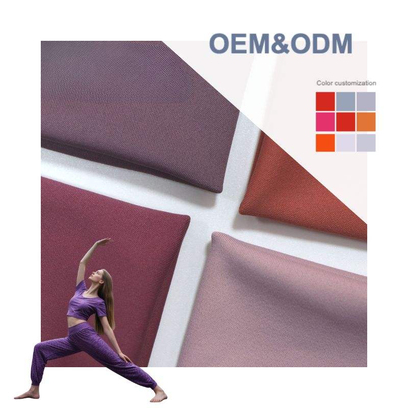 Delantex Stretch High-density 220GSM Breathable Polyester Spandex Fabric for Yoga Leggings Sportswear Material Free Sample