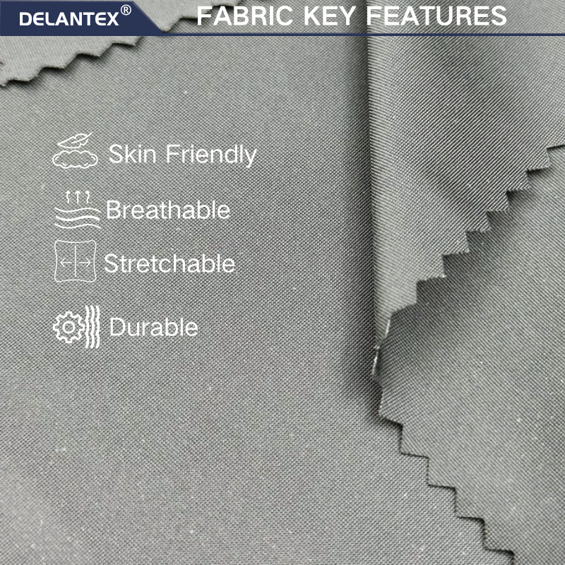 Delantex Nylon Yoga Fabric Factory Direct Sales 160cm155gsm Door Width and Weight Elastic Knitted Sportswear Fabric