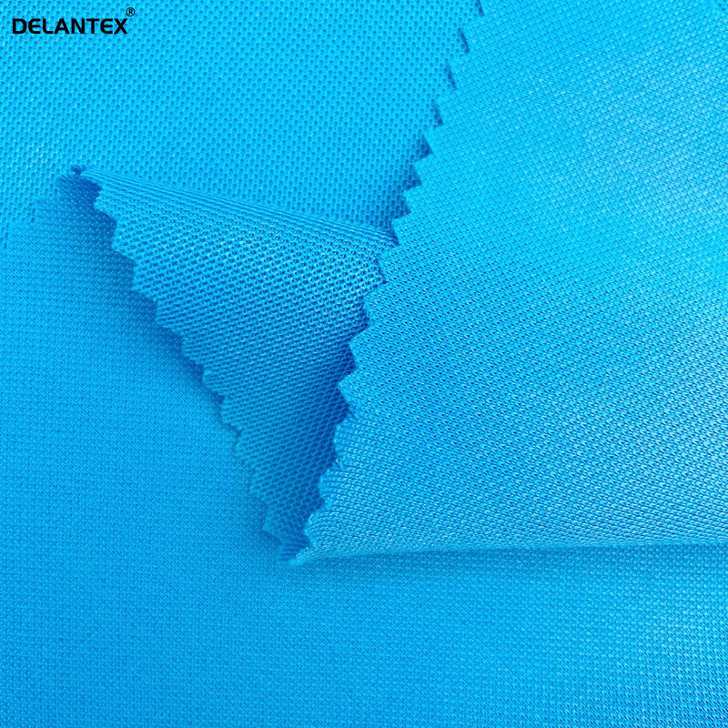 Delantex 100% Polyester Knitted Pique Fabric for Breathable Polo T-shirt Tejido Pique 100 Poliester Fabric Free Sample