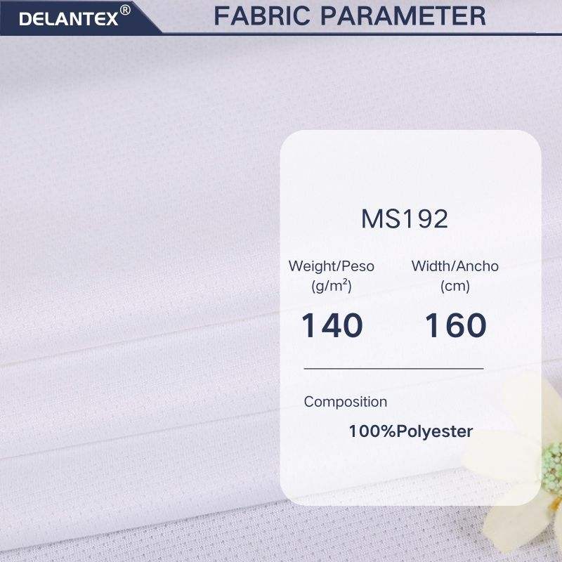 Delantex 100% Microfiber Polyester Knitted Mesh Fabric Plain Dyed Sweat-wicking Bird Eye Material Fabric Free Sample
