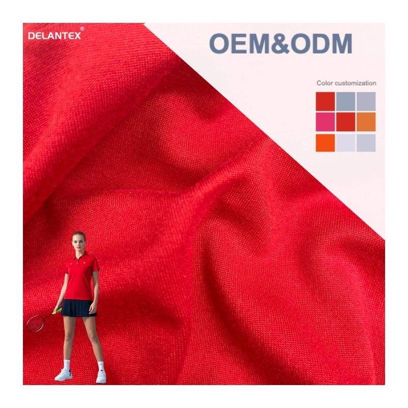 Delantex Skin Friendly 95% Polyester 5% Spandex Double Brushed Jersey Fabric for Sport T-Shirts Sleepwear Outdoor Lining