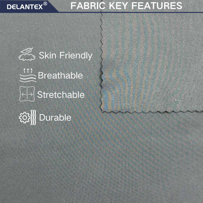 Delantex Hot Summer Quick Drying Moisture Absorbing Nylon Clothing Fabric, Warp Knitted Fabric, Tear Resistant Material
