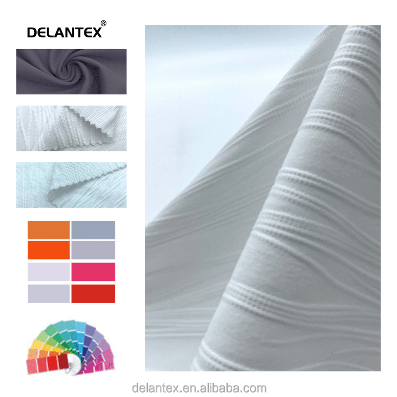 Delantex Knitting Jacquard Dry Fit Polyester Spandex Sport Jersey Knit Plain Dyed DTY Holey Jacquard for Sportswear Free Sample
