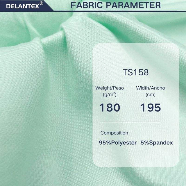 Delantex 180GSM Quick Dry Stretch Jersey Fabric Soft Hand Feel Brushed 100% Polyester for T-Shirts Sleepwear Lining Outdoor Use