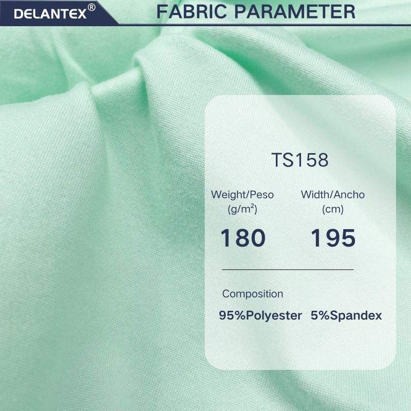 Delantex 180GSM Quick Dry Stretch Jersey Fabric Soft Hand Feel Brushed 100% Polyester for T-Shirts Sleepwear Lining Outdoor Use