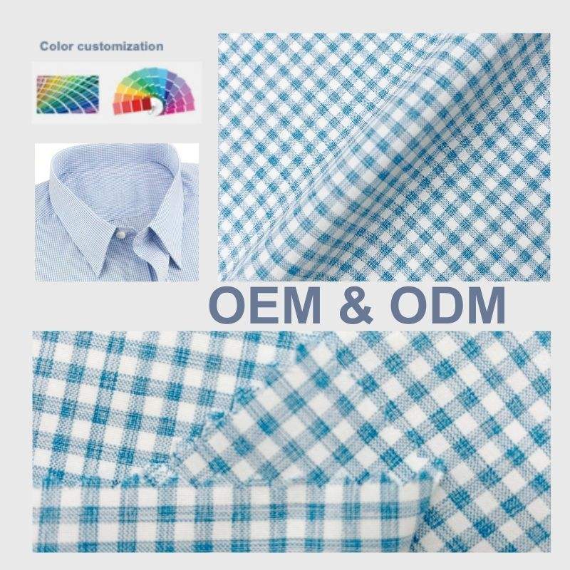 Delantex Manufacture 100% Polyester Soft Hand Feel Cationic Plaids Fabric with Good Price
