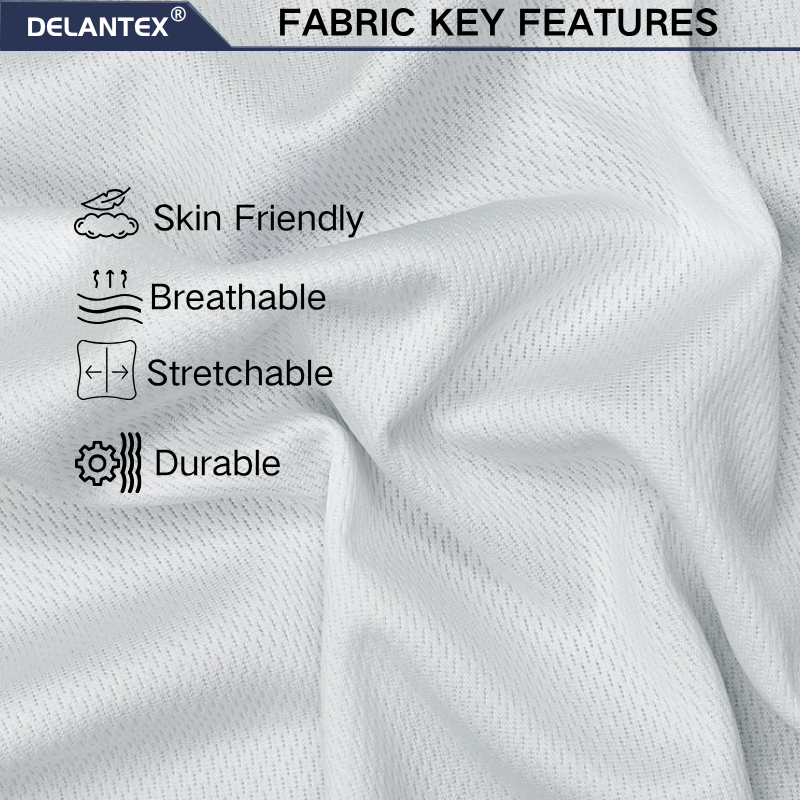 Delantex Clothing Mesh Breathable Comfortable Special Mesh Fabric Close-fitting Cloth Free Samples