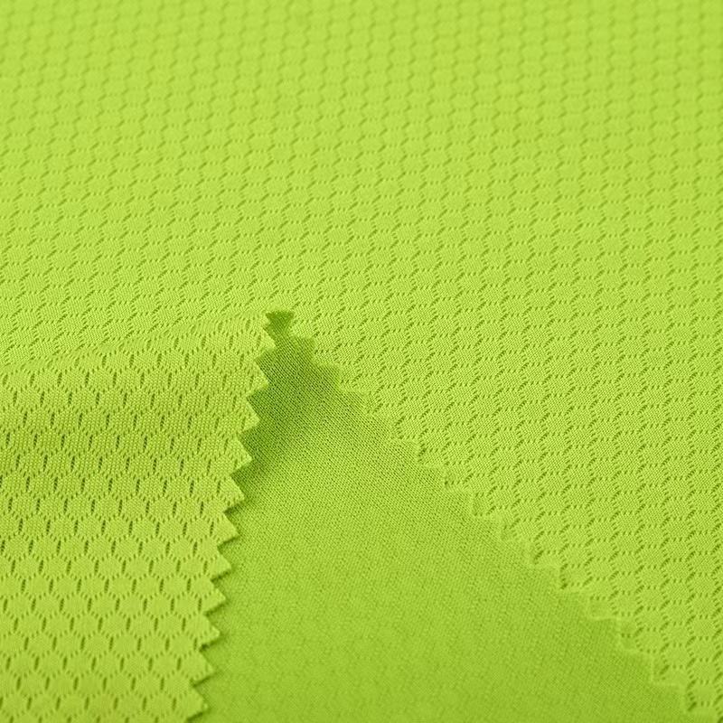 Delantex Sportswear Training Shirt Fabric Sublimation Printed Use 100Polyester Wicking Honeycomb Knitted Mesh Fabric Free Sample