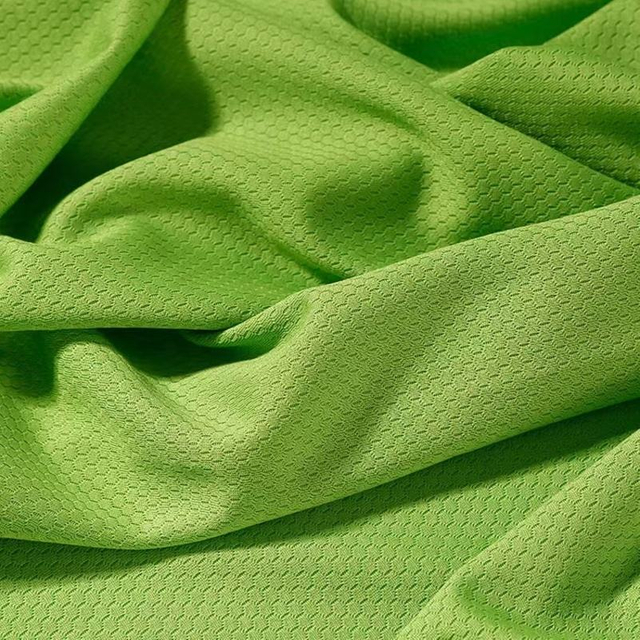 Delantex Sportswear Training Shirt Fabric Sublimation Printed Use 100Polyester Wicking Honeycomb Knitted Mesh Fabric Free Sample