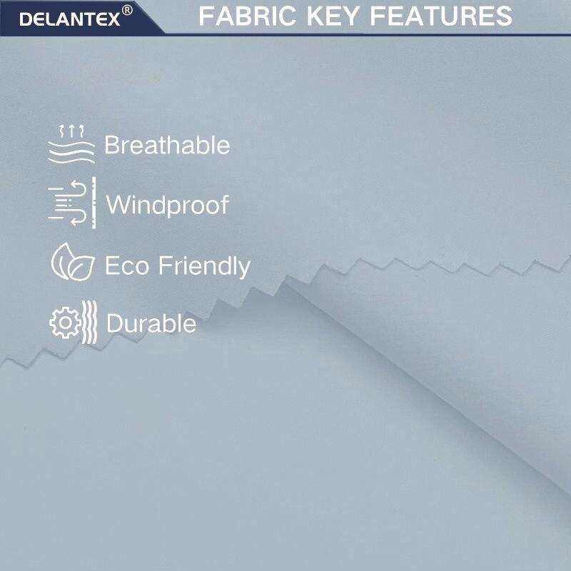 Delantex 120GSM High Elastic 94% Polyester 6% Spandex Plain for Dress Shirt Pants Free Sample