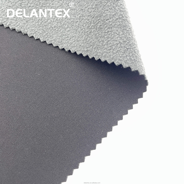 Delantex Hot Quality 320GSM 146CM 4 Way Stretch Softshell Fleece Fabric for Uniform