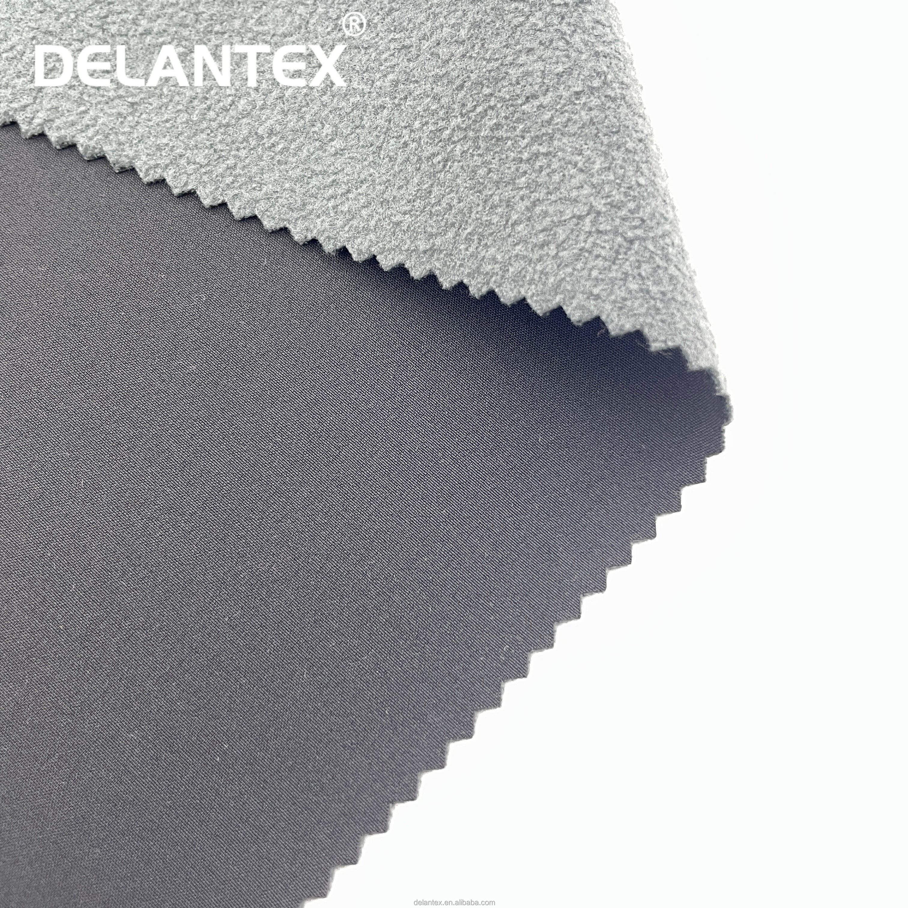 Delantex Hot Quality 320GSM 146CM 4 Way Stretch Softshell Fleece Fabric for Uniform