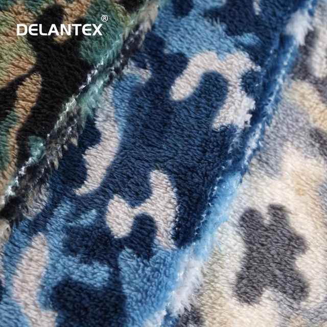 Custom Hot Selling Winter Designer Grey 100%Polyester Camouflage Fleece Fabric Sherpa Fabric