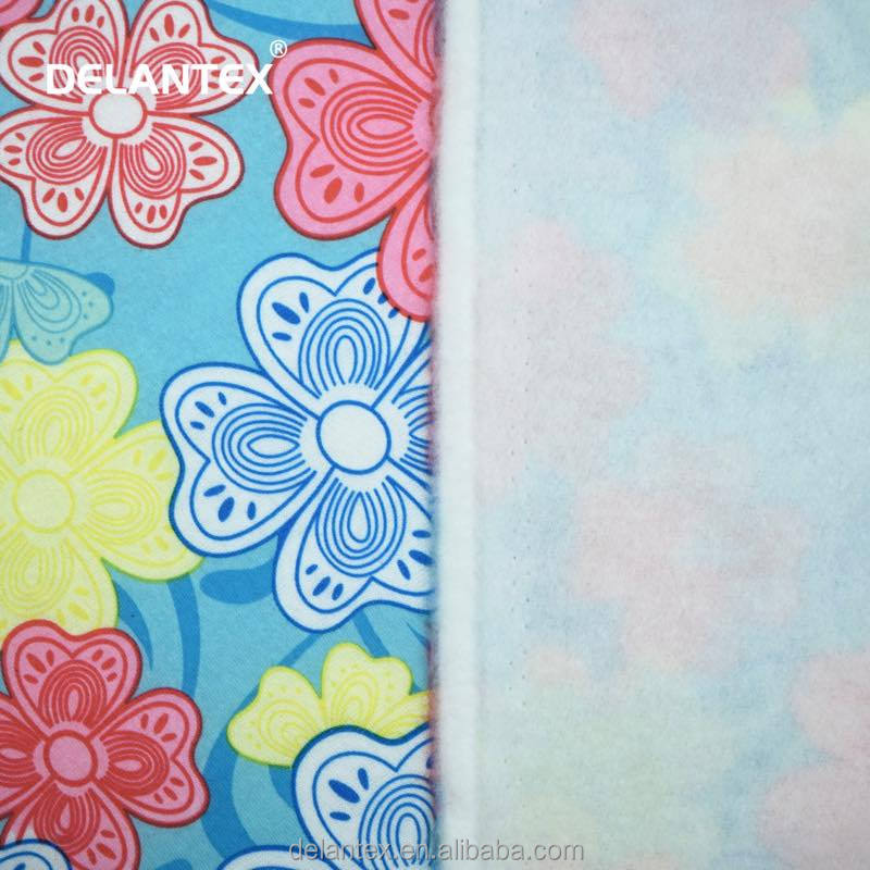 Delantex Custom Super Soft Raw Material Cute Graphics 100% Polyester Double Sided Polar Hoodie Fleece Fabric for Shirts Cloth