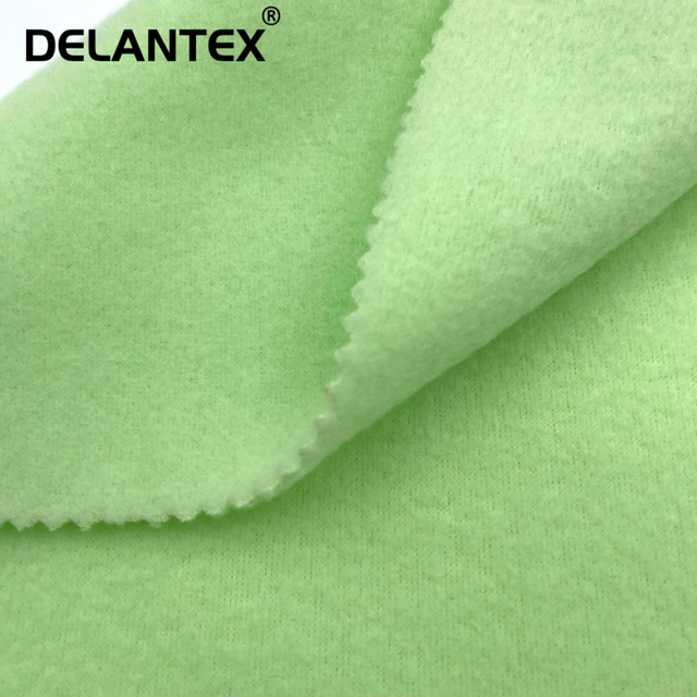 Circle Yarn Knitted Terry Micro Polar Fleece Fabric With Double Side Brushed