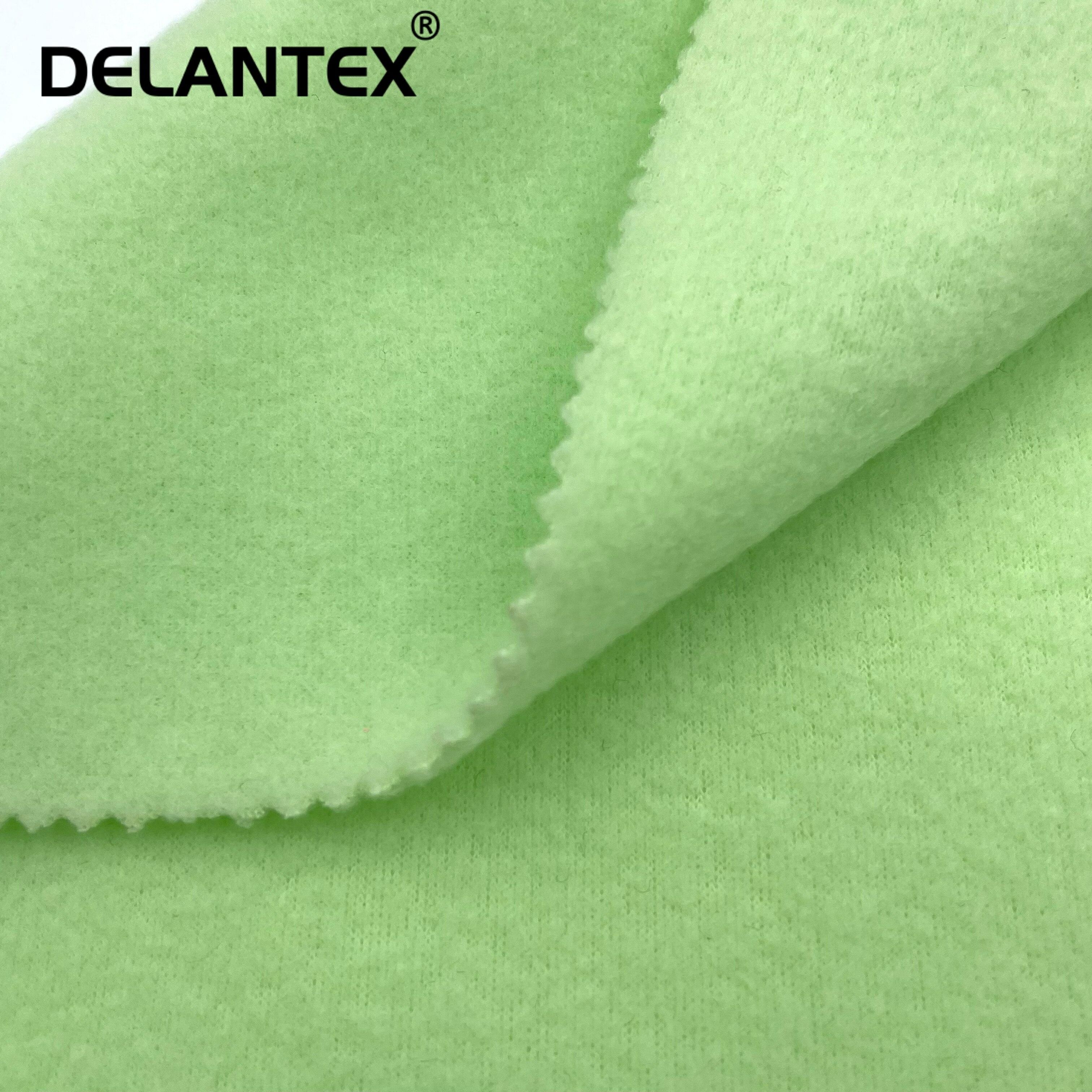 Circle Yarn Knitted Terry Micro Polar Fleece Fabric With Double Side Brushed