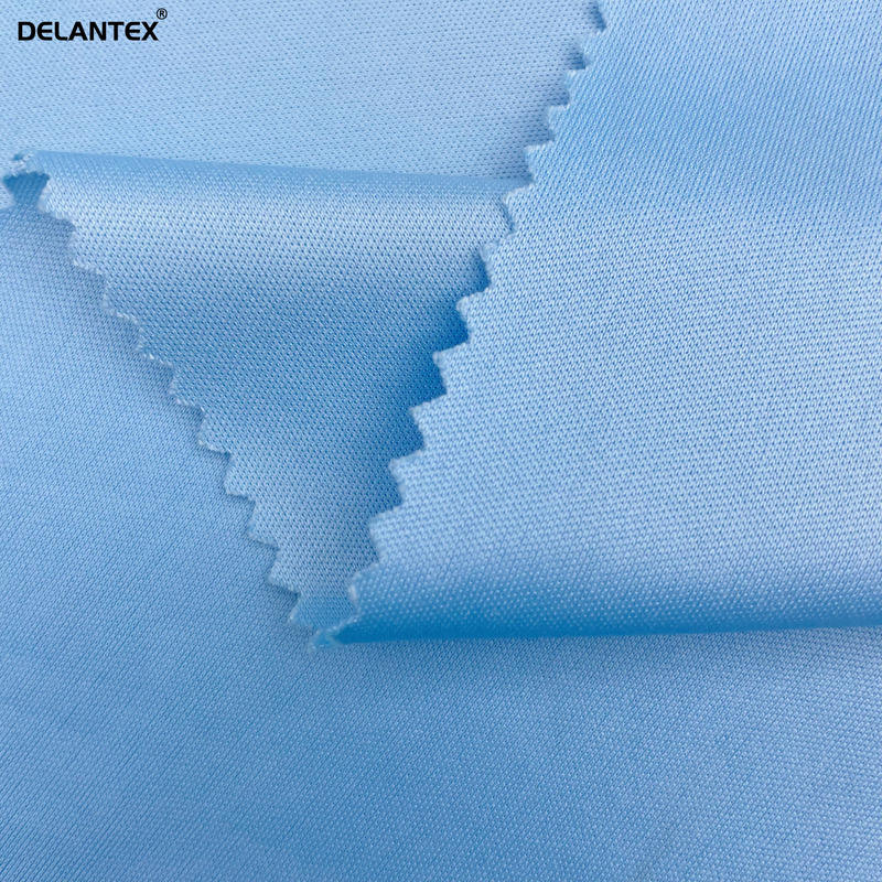 Delantex Manufacture Breathable Microfiber Fabric Knitted 100 Material Polyester Stretchy Double Knit Interlock