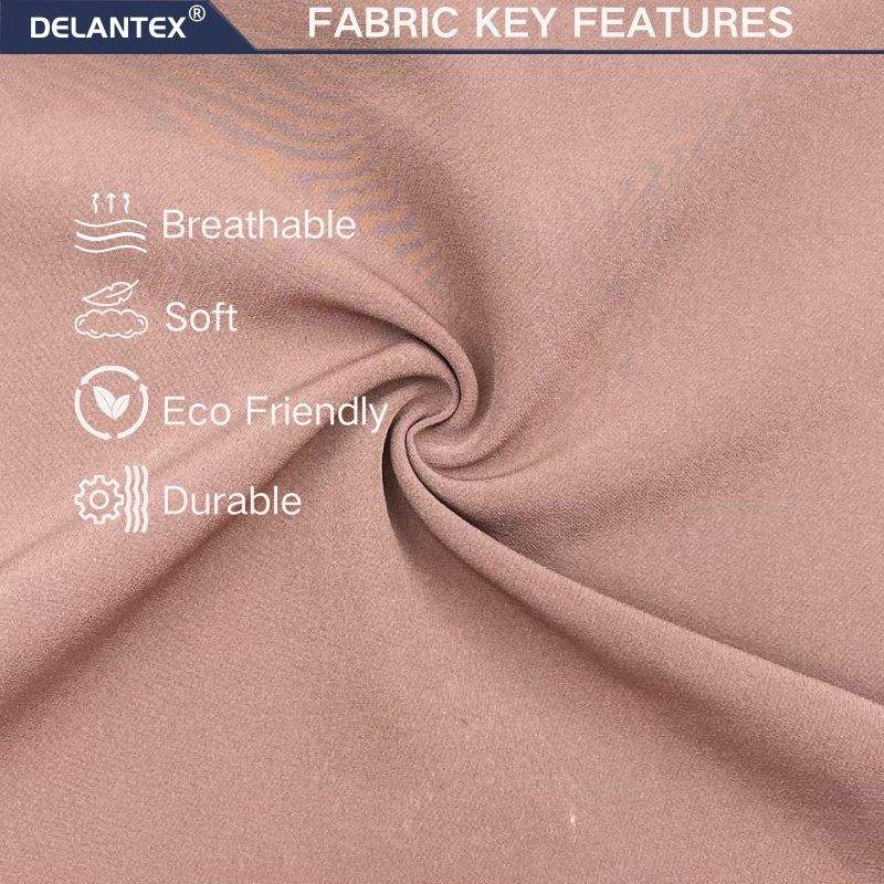 Delantex 94%Polyester 6%Spandex Plain 4-Way Stretch Draping Soft Wrinkle for Outdoor Sports Wear