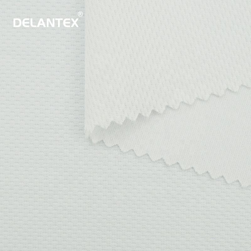 Delantex High Quality 100% Polyester Eyelet Mesh Bird Eye Polo Cloth T Shirt Fabric for Clothing
