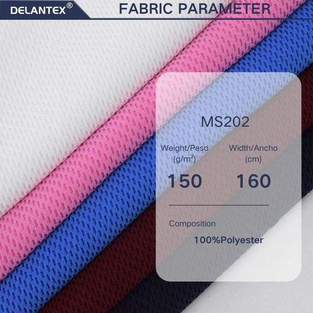Delantex Polyester Dri Fit Bird Eye Mesh Sublimation Fabric Wholesale Dry Fit Matte Jersey Material