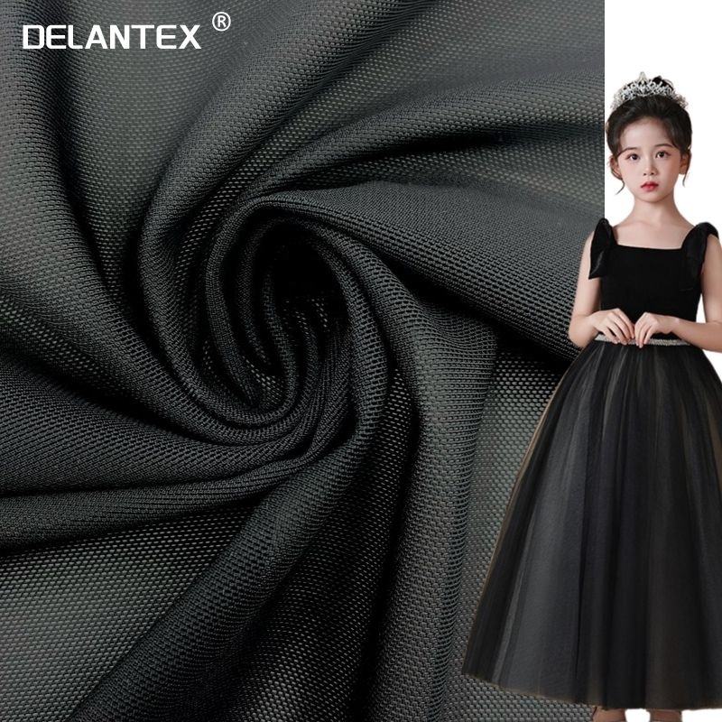 Delantex 85% Nylon 15% Spandex Solid Elastic Power Mesh Net Fabric for Lining