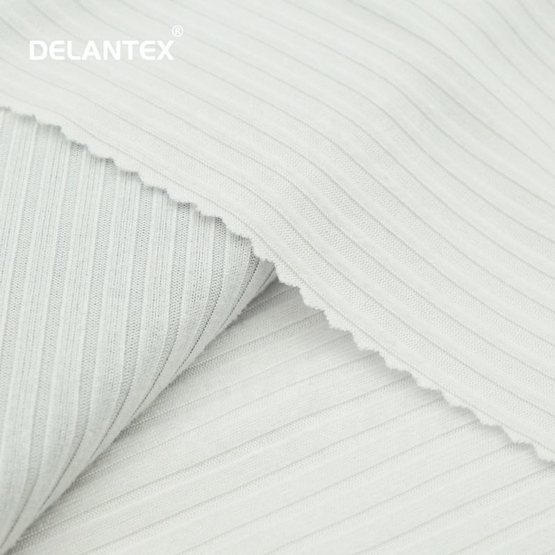 Delantex Dye Poly Spandex Knit RIB Fabric for Lady Garments