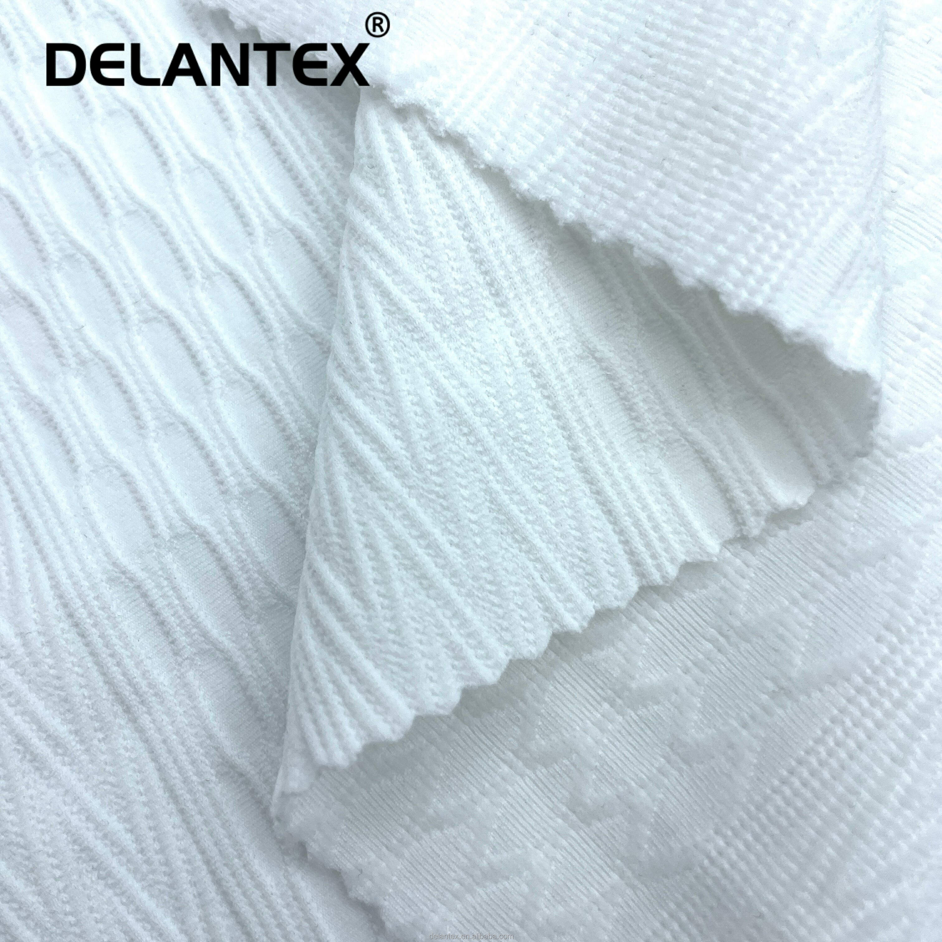 Spandex Polyester Jacquard Fabric Well Stretch Knit Fabric for Sportswear