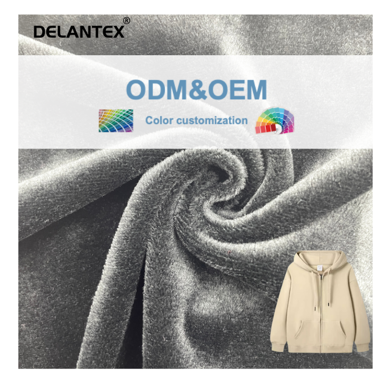 Delantex Anti-static Polyester Super Soft Velvet Polar Fleece Fabric for Sofa