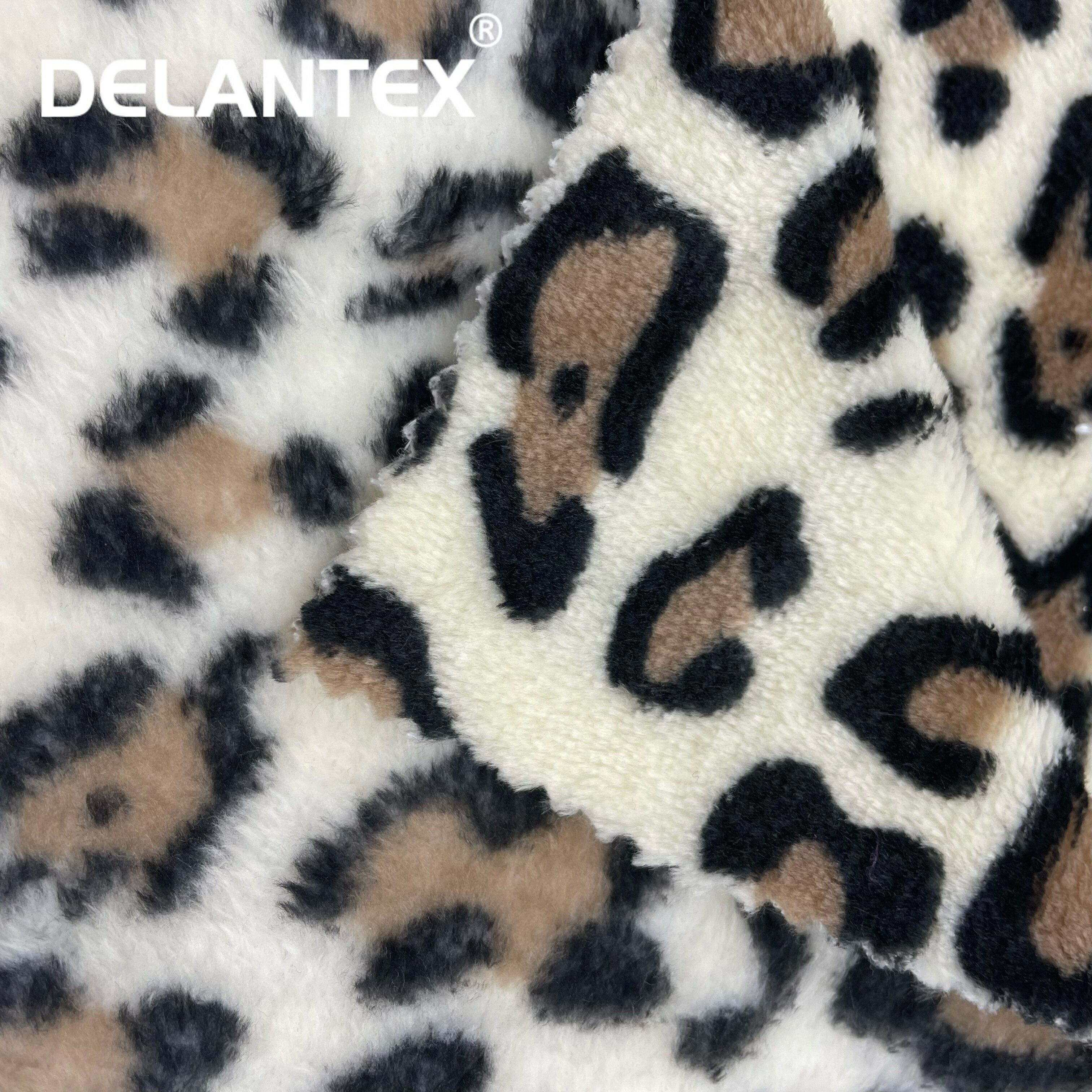 Delantex New Material by the Yard Garment Knitted Textile Fleece Polyester Flannel Fabric Free Sample