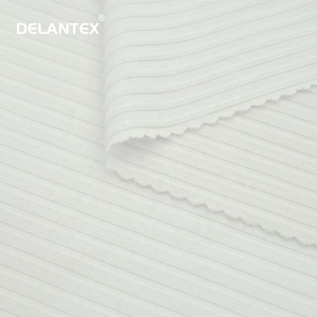 Delantex DTY 100% Polyester Brushed RIB Stretchy Fabric Jersey Spandex Material Cheap Price Underwear Outdoor Lining for Girls