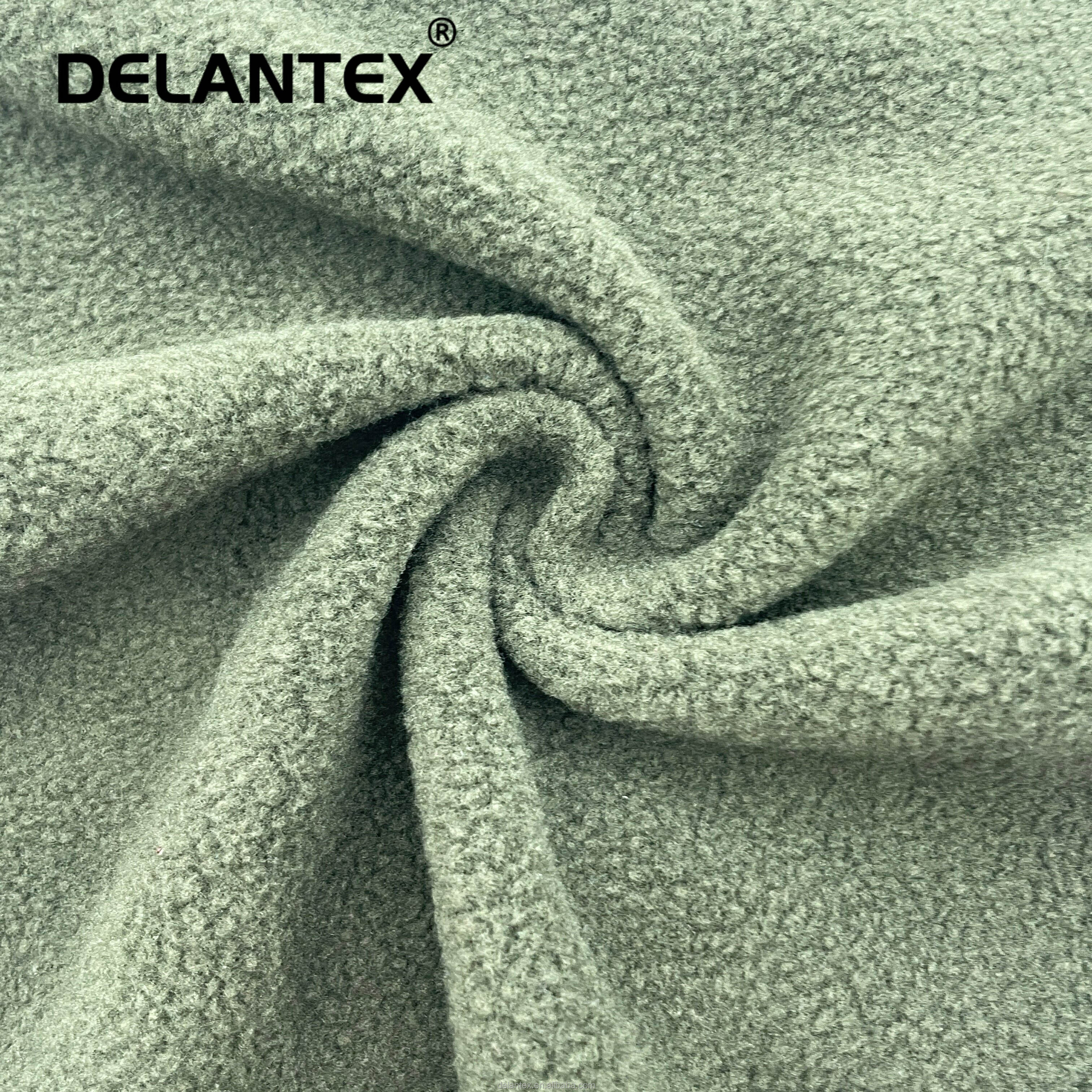 Delantex Double Side Brushed Anti Pill Fabric Cotton Fleece Sample for Winter Jacket