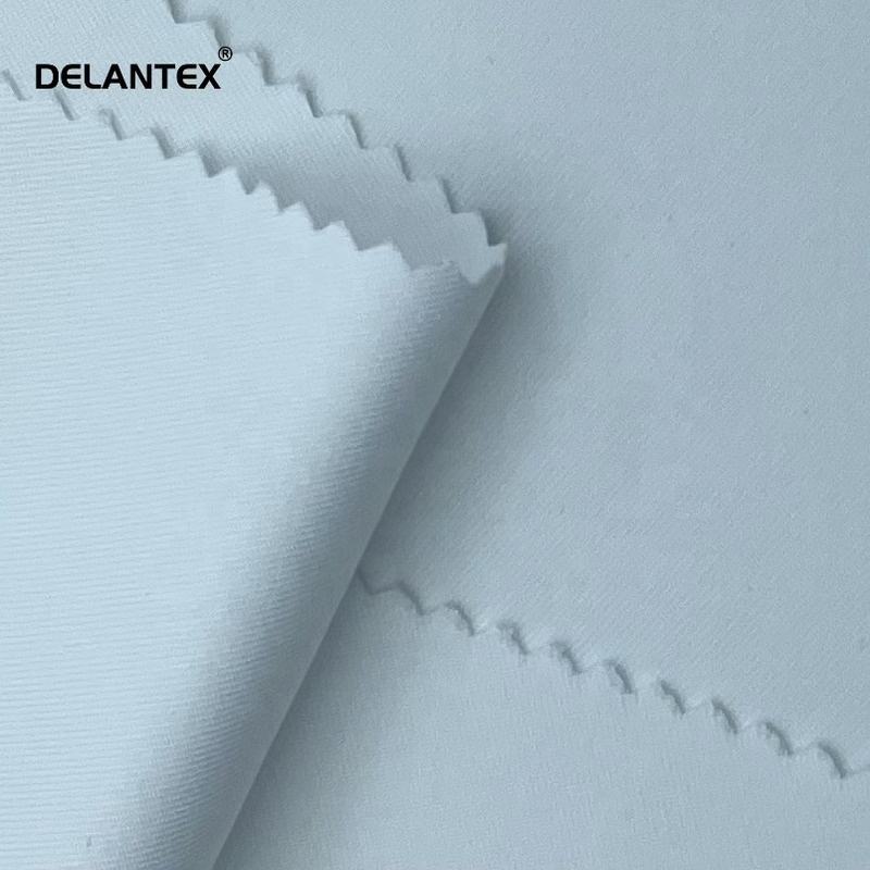 Delantex High Quality 100d Polyester 4-Way Polyester Spandex Stretch Plain Woven Fabric