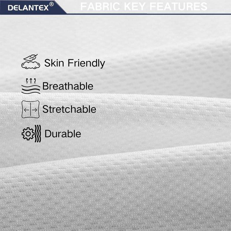 Delantex 100% Polyester Dyed 72F Bird Eye Knitting Mesh Fabric for Sport Wearing