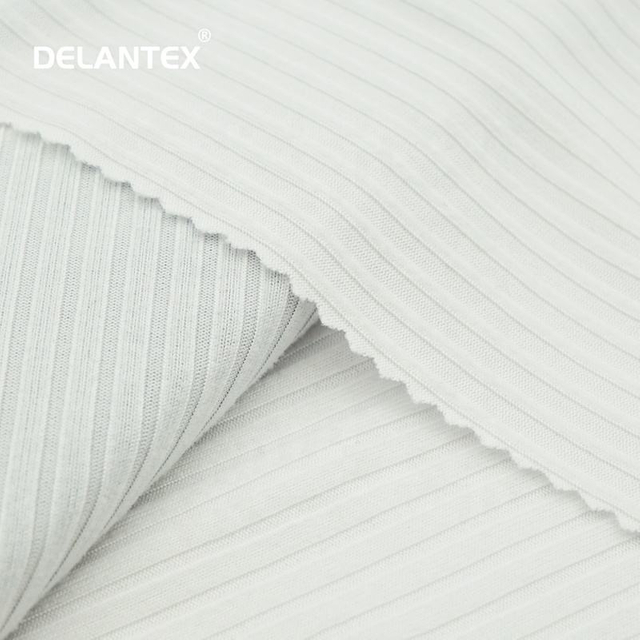 Delantex 96%Polyester 4%Spandex Stretchy DTY Brushed Jersey RIB Fabric