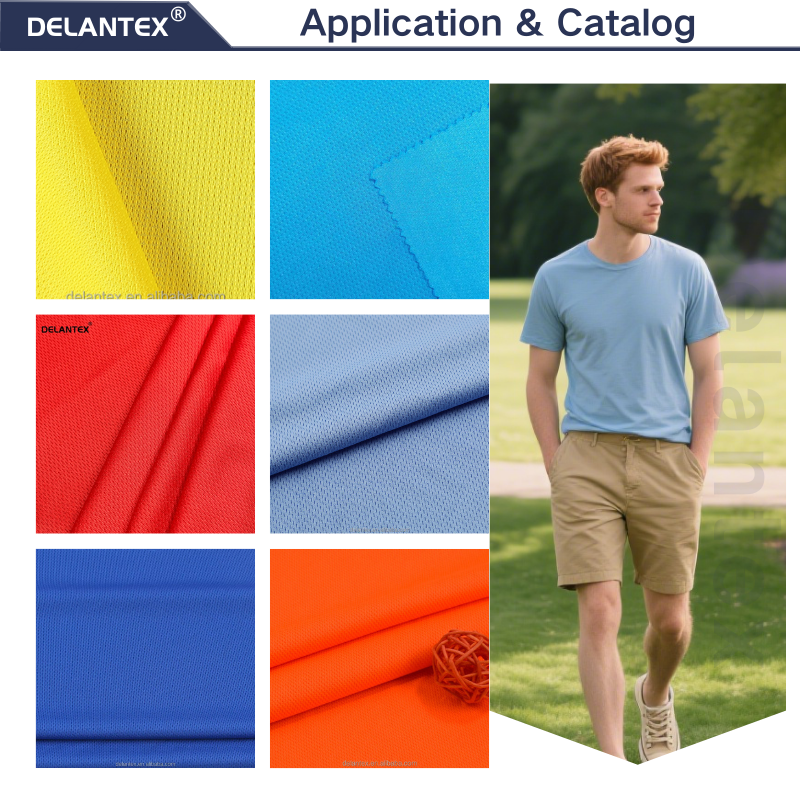 Delantex Wholesale of Blue Mesh Fabric 148gsm 180cm Free Sample