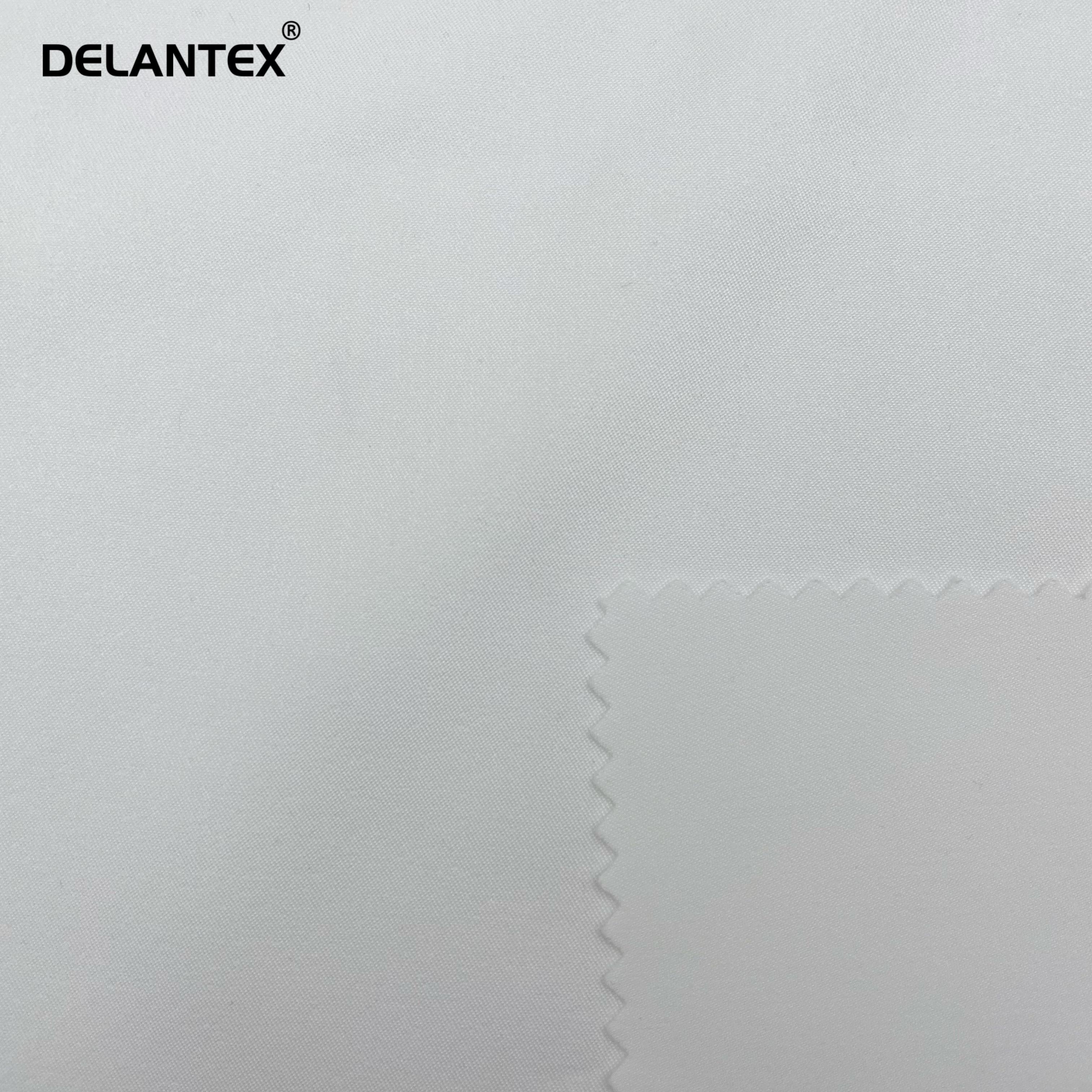 Delantex Customized Skin Friendly Ventilation 100%Polyester Woven Fabric for Shirt