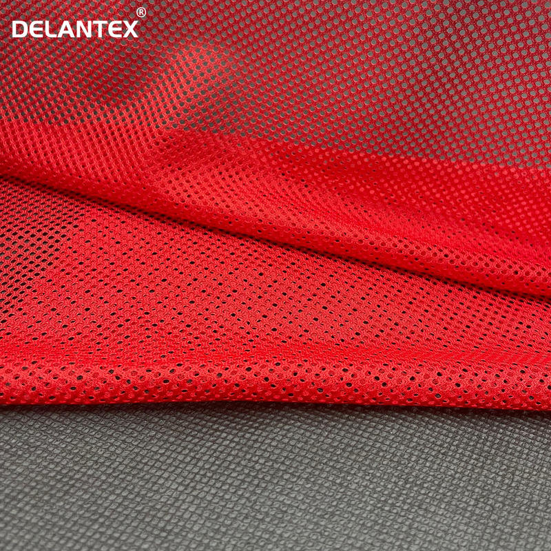 Delantex 100polyester Knitted High Quality Stretch Bird Eye Mesh Fabric for Activewear