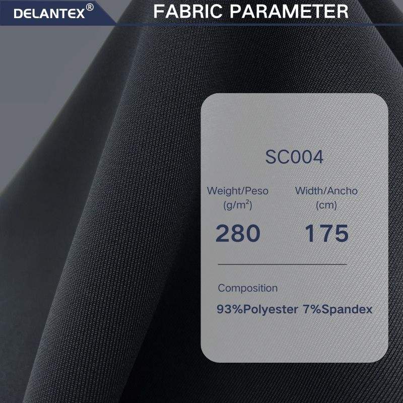 Delantex High Elastic 93 Polyester 7 Spandex 280GSM Techno scuba Knit Fabric by the Yard Tela De scuba De Poliéster Y Spandex