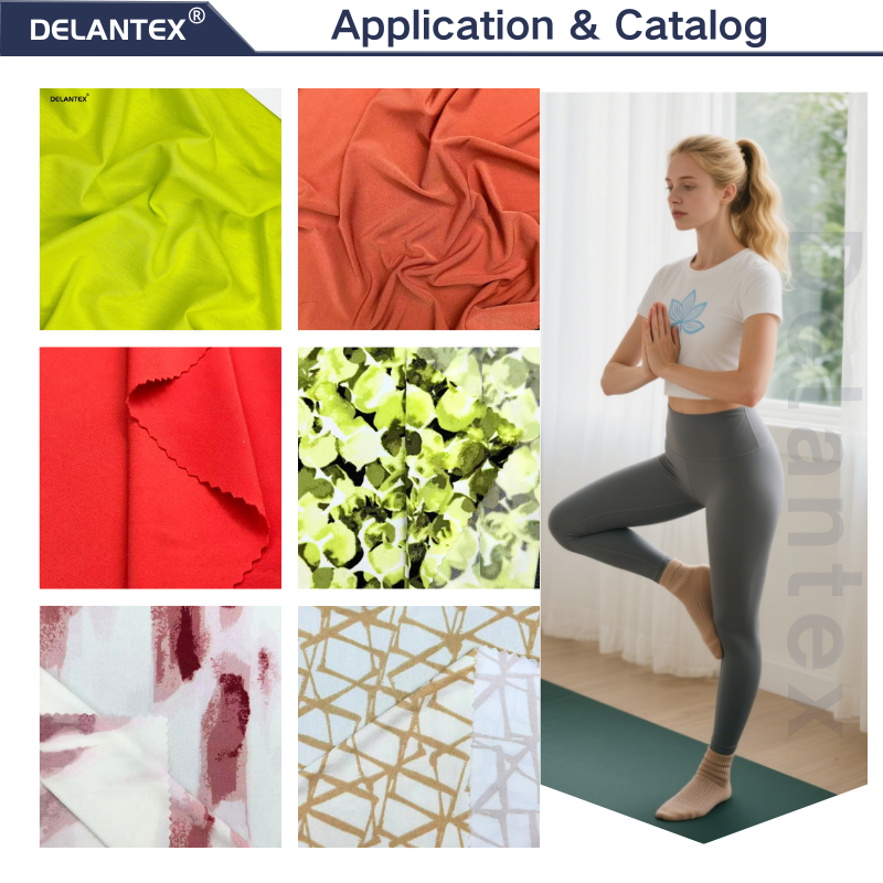 Delantex Wholesale 153cm 230gsm China Shrinkproof Yoga Jersey Fabric
