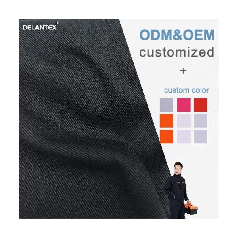 Delantex Durable Brown 65%polyester 35%Cotton Twill Workwear Fabric with Factory Price