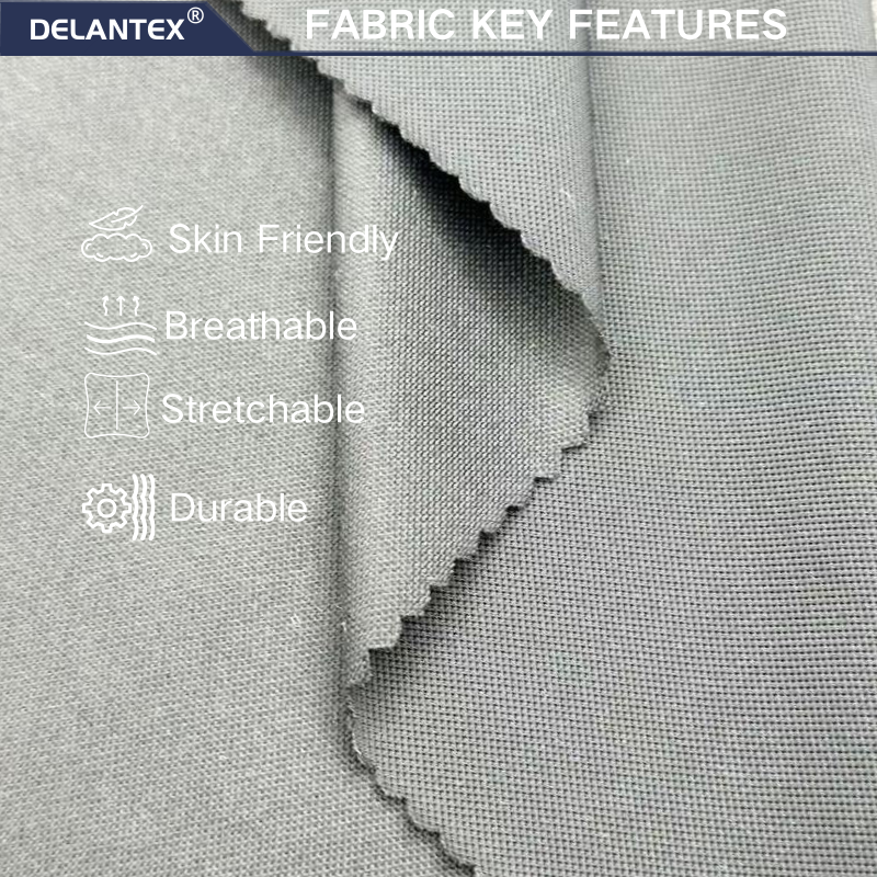 Delantex 165cm 170gsm Nylon Spandex Fabric for Swim and Yoga Clothing