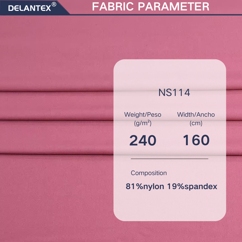 Delantex Two-sided Knitting 81% Nylon 19% Spandex 240GSM Sportswear Nylon Fabric