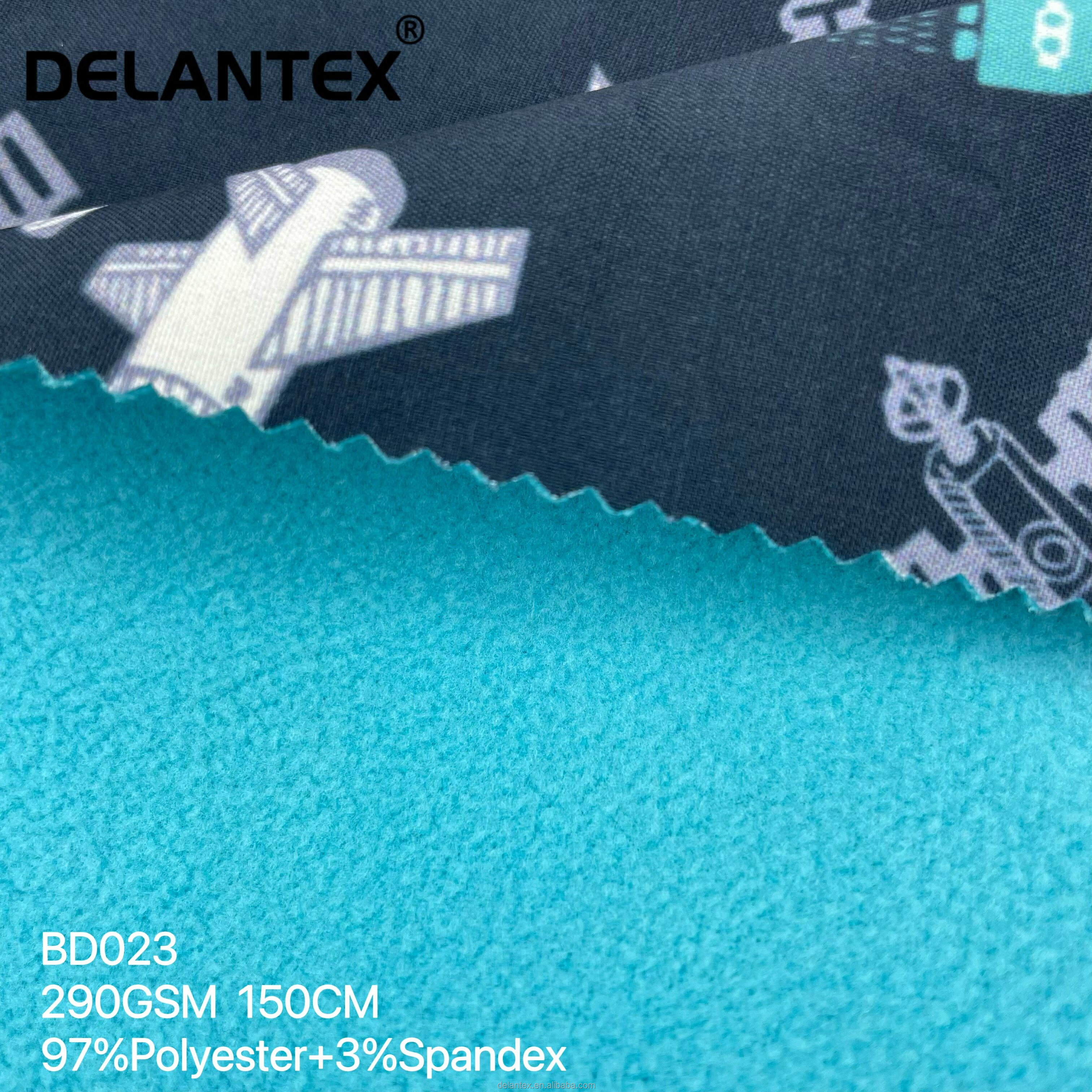 Delantex Customize Design Digital Printed Softshell Polar Fleece Fabric